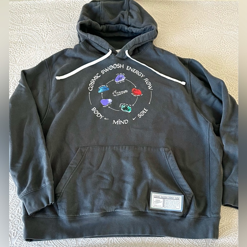 Nike Black Hoodie with Multicolor Gem Graphic